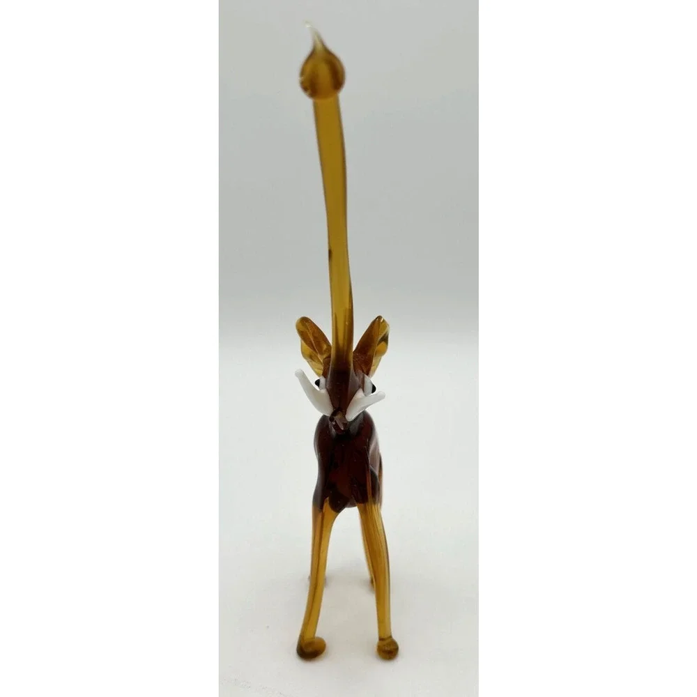 Vintage Blown Glass Brown Elephant Figurine 7.5